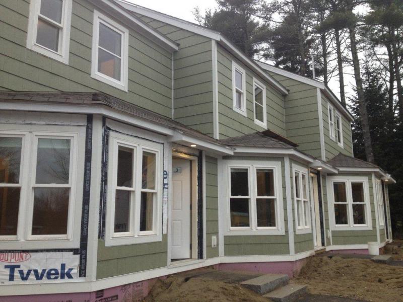 Each of the three buildings on what was called the "family side" when the property was known as Harbor Pines and West Harbor Pines, will be spruced up with green, linen or blue siding. LISA KRISTOFF/Boothbay Register Each of the three buildings on what was called the "family side" when the property was known as Harbor Pines and West Harbor Pines, will be spruced up with green, linen or blue siding. LISA KRISTOFF/Boothbay Register