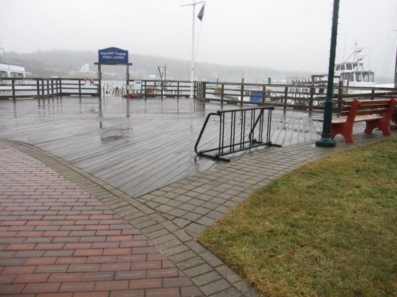 Whale Park off Commercial Street in Boothbay Harbor is the site of a proposed park bench to celebrate the life of Jim Taliana, who was known throughout town for his love for art and community service. A bicycle rack marks the spot where the stone bench is to be placed. Courtesy Barbara Eldred Whale Park off Commercial Street in Boothbay Harbor is the site of a proposed park bench to celebrate the life of Jim Taliana, who was known throughout town for his love for art and community service. A bicycle rack marks the spot where the stone bench is to be placed. Courtesy Barbara Eldred