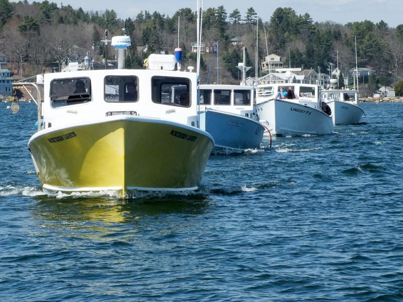 Nearly 40 commercial vessels participate in the blessing of the fleet. GARY DOW/Boothbay Register Nearly 40 commercial vessels participate in the blessing of the fleet. GARY DOW/Boothbay Register Gary Dow