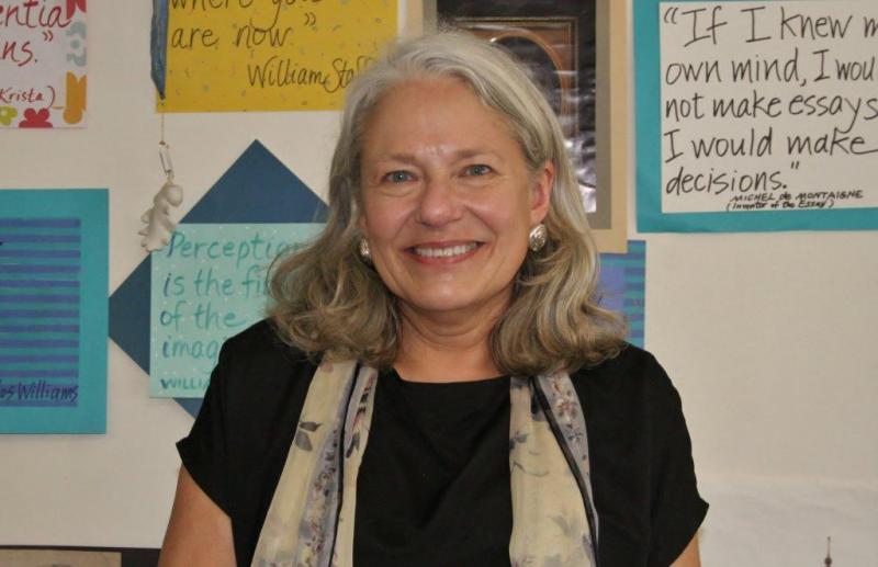 Nancie Atwell in her shared seventh and eighth grade classroom at her beloved Center for Teaching and Learning in Edgecomb. LISA KRISTOFF/Boothbay Register Nancie Atwell in her shared seventh and eighth grade classroom at her beloved Center for Teaching and Learning in Edgecomb. LISA KRISTOFF/Boothbay Register