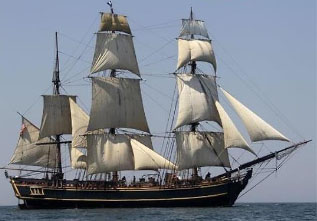 The Bounty at sea. (Photo courtesy of U.S. Coast Guard)