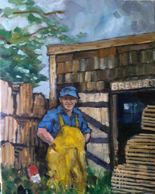 "Capt. Brewer," 20 by 16-inch oil painting by Robert B. McKay on display at Damariscotta River Grill in Damariscotta till mid-March. Robert B. McKay