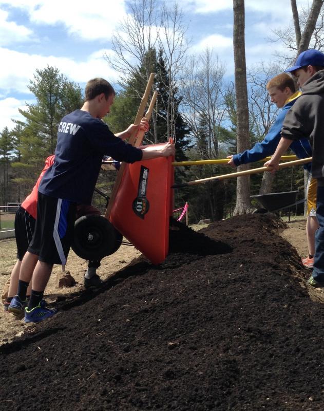 Garden crew volunteers at work. Courtesy of Bryan Dionne