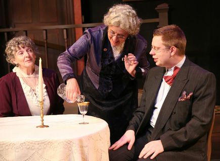 The Brewster sisters serving up some of their classic vintage to Mr. Witherspoon (Coady Robson) . Marti Stone Photography