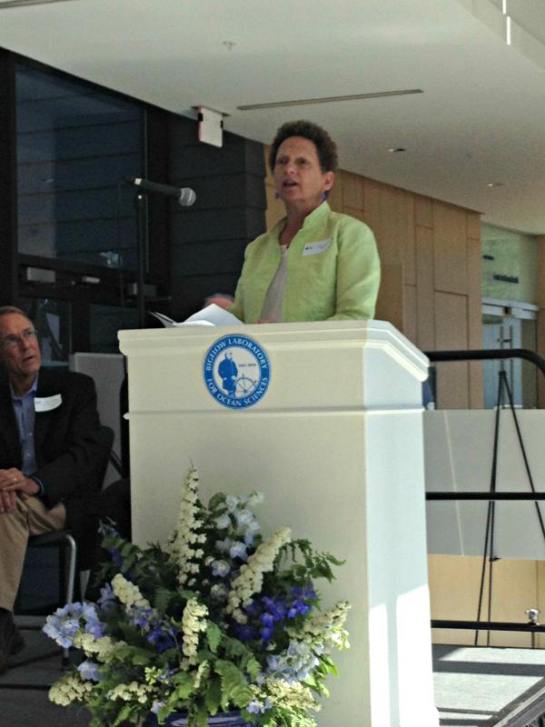 Mary Bigelow talks about her family's loves of the outdoors. KATRINA CLARK/Boothbay Register