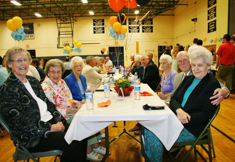 Members of the Boothbay Harbor High School class of 1944. KEVIN BURNHAM/Boothbay Register