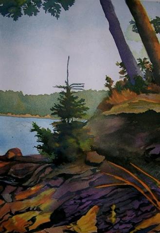 "River Morn," by Thomas Block. Painted plein air on the bank of the Damariscotta River. River Morn, Thomas Block