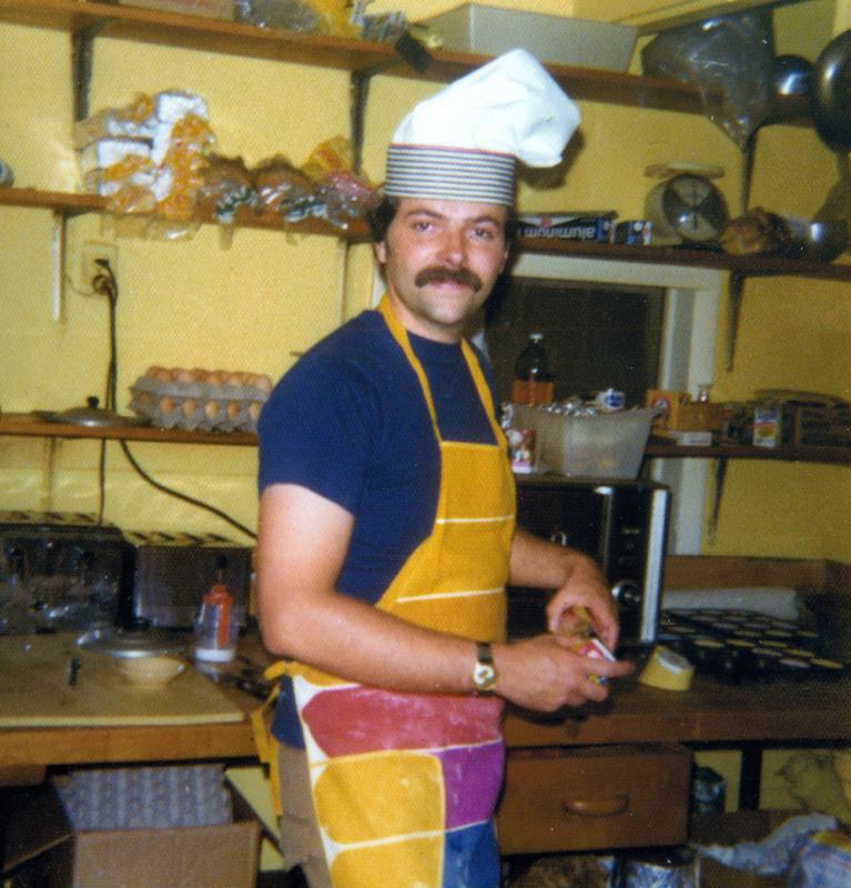 Peter Gilchrist in the Ebb Tide kitchen in 1975. Courtesy of Peter Gilchrist