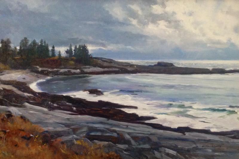 “Clearing,” oil by Wm Curtis, Maine