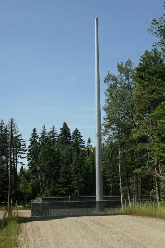 The new cell tower off Ocean Point Road in East Boothbay. NICOLE LYONS/Boothbay Register