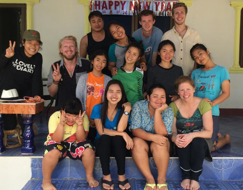Caleb and Chauncey Erskine, Ben Hoagland and Julie Lamy join the FTD family at the Sunflower House in Chiang Rai, Thailand. Courtesy photo