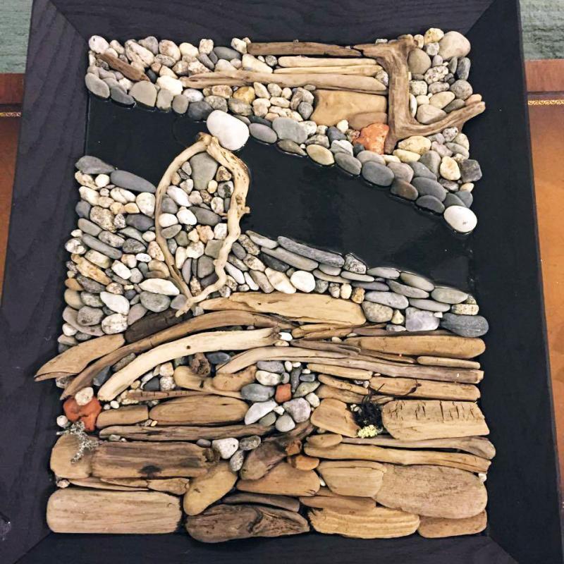 One of the pieces of stone wall art cllonstructed by Joe Norton (who claims he’s not an artist). Courtesy of Joe Norton wall art