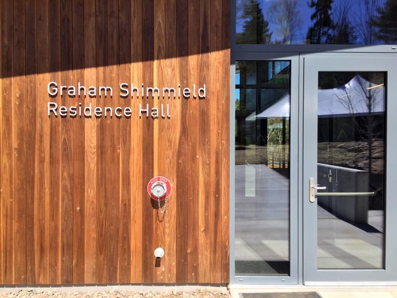 Entryway to the new Graham Shimmield Residence Hall at Bigelow Laboratory for Ocean Sciences in East Boothbay. SUZI THAYER/Boothbay Register