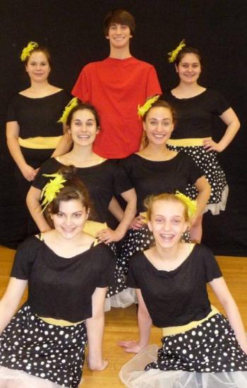 The teen tap class will dance to “Singing in the Rain.” Pictured are from left, back row: Mackenzie Colby, Nate Friant, Genevieve Taylor; middle row: Sophia Thayer, Devin Domeyer; front row: Noelle Timberlake and Alexis Miller. Missing from photo are Allison Barter and Kate Friant. Below: The morning preschool class will dance to “Pretty Ballerina.” Pictured from left are, back row: Aurora Newcomb, Kyla Warren, Allie Warren; middle row: Abigail Orchard, Meredith Ames; front: Sophia Mansfield. Courtesy of the Boothbay Region YMCA The teen tap class will dance to “Singing in the Rain.” Pictured are from left, back row: Mackenzie Colby, Nate Friant, Genevieve Taylor; middle row: Sophia Thayer, Devin Domeyer; front row: Noelle Timberlake and Alexis Miller. Missing from photo are Allison Barter and Kate Friant. Courtesy of the Boothbay Region YMCA