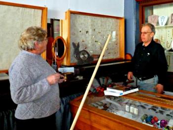 Debbie Andrews, left, helps out owner Tony Heyl, right, in cleanup efforts. KATRINA CLARK/Boothbay Register
