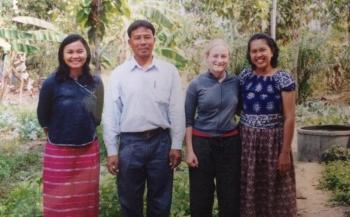 Brady Hatch visiting farmers in Thailand in 2002. The trip proved to be life changing and led her to become a Maine farmer and a supporter of Friends of Thai Daughters, an organization preventing human trafficking in Thailand. Courtesy photo