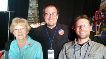 Three of Lincoln County’s representatives to the Democratic State Committee: member Suzanne Hedrick of Nobleboro, alternate Dylan Cookson of Waldoboro, member Brian Papineau of Boothbay Harbor. Courtesy photo