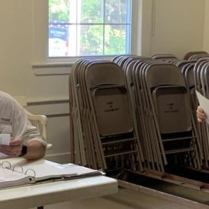 Consultant Lauren Stockwell presented Love, LLC's. and John Hennessey"s proposal Aug. 6 to build pier near their Hendricks Hill Road property during the Southport Planning Board meeting. BILL PEARSON/Boothbay Register Lauren Stockwell