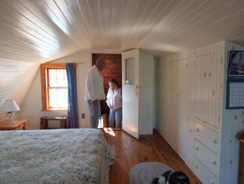 The bedroom, on the second floor, is larger than expected. SUZI THAYER/Boothbay Register