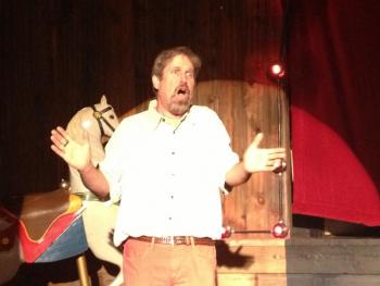 Robb Barnard, Carousel Music Theater owner and performer, knocks out the audience with "Sara Lee."