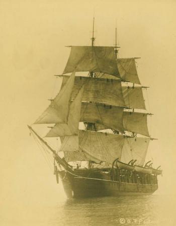 One of the oldest photos of whaling ship ‘Charles W. Morgan’ in 1912. Courtesy of Sally Bullard