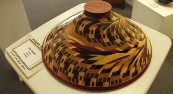 Wood confetti bowl by Lou Landry, East Boothbay ME