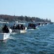 Nearly 40 commercial vessels participate in the blessing of the fleet. GARY DOW/Boothbay Register