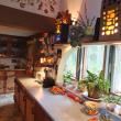 The colorful kitchen that includes cabinets hinges all hand carved. RYAN LEIGHTON/Boothbay Register