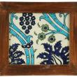 Iznick framed architectural tile circa 14th-15th century to be auctioned.  