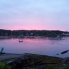 A pink sunset over West Boothbay Harbor on July 25. Courtesy of Robbie Watts