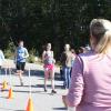 Alex Dickinson, left, and Melissa Hake, right, finish strong. NICOLE LYONS/Boothbay Register