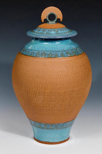 Ceramic urn by Peter Jones, Camden ME