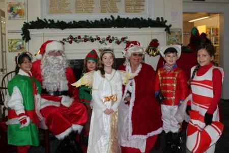 Santa, Mrs. Claus and some of the North Pole characters