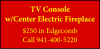 TV Console with Center Electric Fireplace