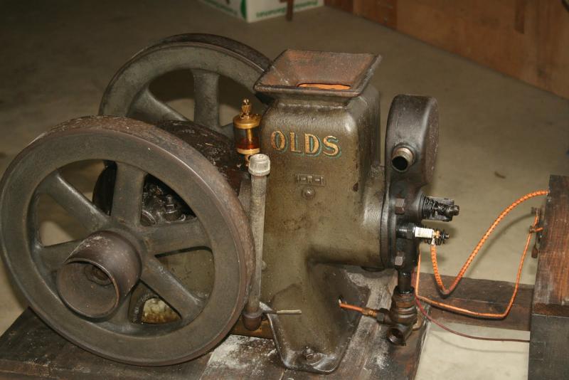 This 1917 Olds four-stroke 1.5 horsepower engine was locked away in a farm shed for more than 80 years. Watch it run in the video below. JOHN MAGUIRE/Wiscasset Newspaper This 1917 Olds four-stroke 1.5 horsepower engine was locked away in a farm shed for more than 80 years. Watch it run in the video below. JOHN MAGUIRE/Wiscasset Newspaper