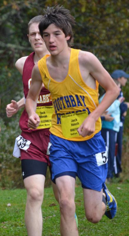Jack Hasch brought home a medal after placing eighth overall (20:15) in the boys unseeded race. Courtesy of Aquilino Alamo Jack Hasch brought home a medal after placing eighth overall (20:15) in the boys unseeded race. Courtesy of Aquilino Alamo