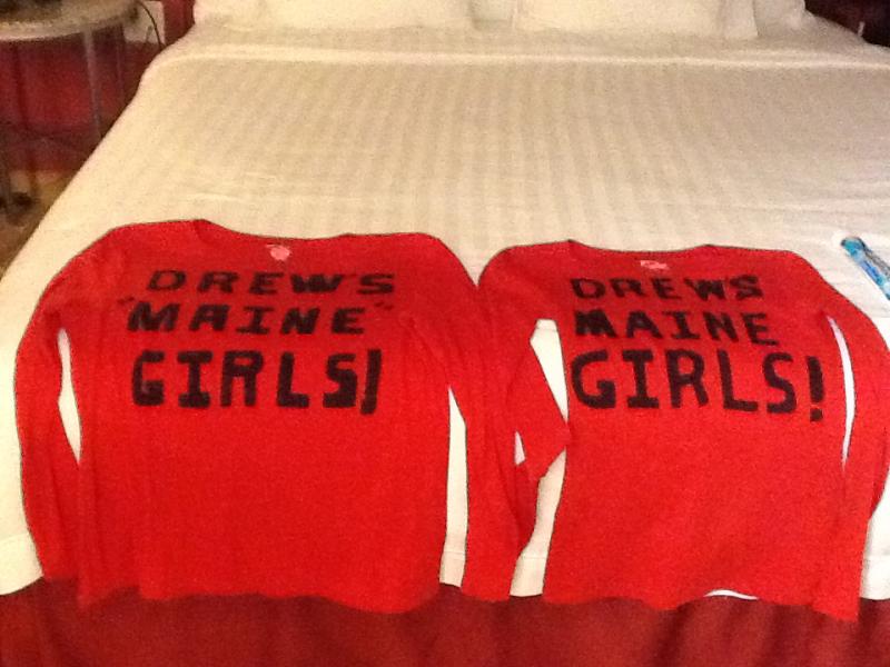 The shirts Cama Hagerthy made for her and her friend Brenda's appearance on “The Price Is Right.” Courtesy of Cama Hagerthy The shirts Cama Hagerthy made for her and her friend Brenda's appearance on “The Price Is Right.” Courtesy of Cama Hagerthy
