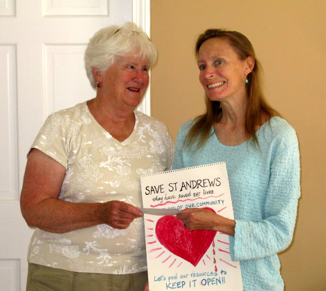 Margaret Perritt presents a check to Sarah Lance. Courtesy of the Boothbay Region Health & Wellness Foundation Margaret Perritt presents a check to Sarah Lance. Courtesy of the Boothbay Region Health & Wellness Foundation