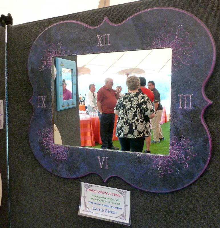 Mirror by artist Carrie Eason. KATRINA CLARK/Boothbay Register Mirror by artist Carrie Eason. KATRINA CLARK/Boothbay Register