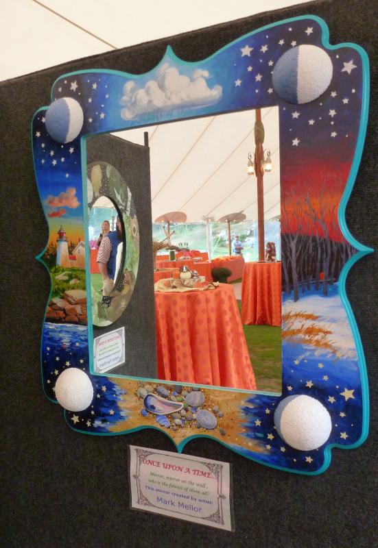 Mirror by artist Mark Mellor. KATRINA CLARK/Boothbay Register Mirror by artist Mark Mellor. KATRINA CLARK/Boothbay Register