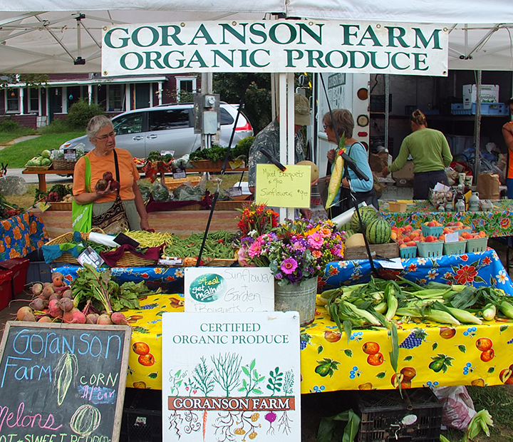 Goranson's stand is one of the most popular at the market. SUZI THAYER/Boothbay Register Goranson's stand is one of the most popular at the market. SUZI THAYER/Boothbay Register
