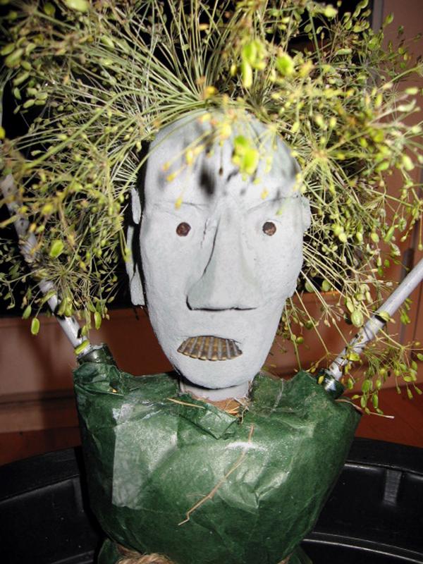 “Giant Fennel Head” is just one of horticulturist Diane Walden’s Harrowing Harvest Folk, the subject of a Coastal Maine Botanical Gardens workshop on creating creepy creatures out of plant materials. Courtesy of the Gardens “Giant Fennel Head” is just one of horticulturist Diane Walden’s Harrowing Harvest Folk, the subject of a Coastal Maine Botanical Gardens workshop on creating creepy creatures out of plant materials. Courtesy of the Gardens
