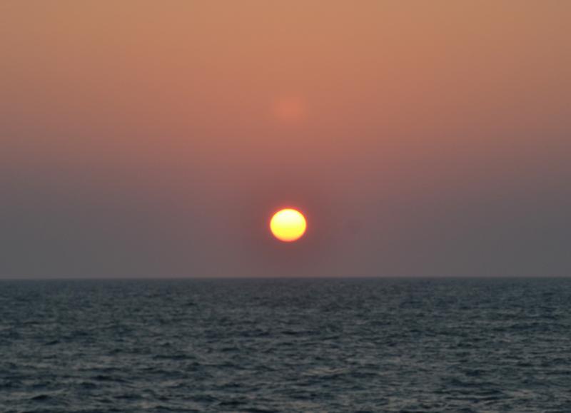 Waiting for the green flash on an Atlantic sunset. (Photo by Lynda Clancy)