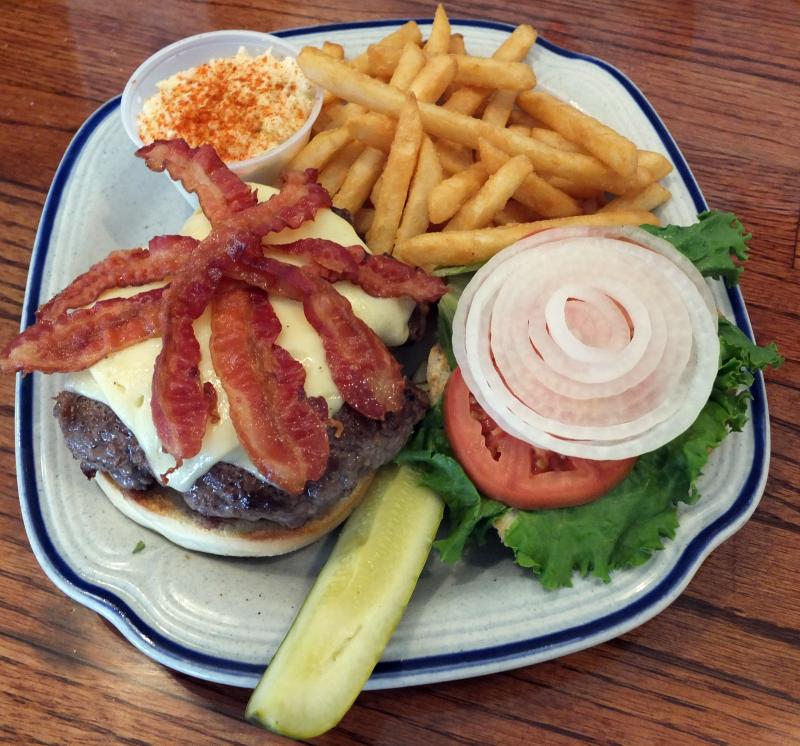 OOOEEE BUBBA! Mr. C’s infamous Bubba Burger will take the chill out of any winter day. SUZI THAYER/Boothbay Register OOOEEE BUBBA! Mr. C’s infamous Bubba Burger will take the chill out of any winter day. SUZI THAYER/Boothbay Register