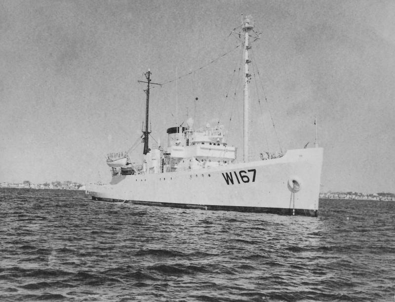 The United States Coast Guard Cutter Acushnet. Rusty Court served on board for the 210-foot towing vessel for 3 years. Courtesy of Rusty Court