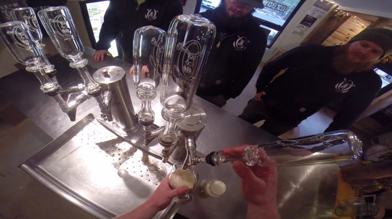 Plenty of taps to sample at the Oxbow Tasting Room. RYAN LEIGHTON/Boothbay Register