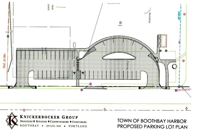 A closer view of the new parking area to replace the tennis courts. Courtesy of Danielle Betts of the Knickerbocker Group