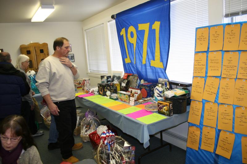 There were auction items galore at the fundraiser. KEVIN BURNHAM/Boothbay Register