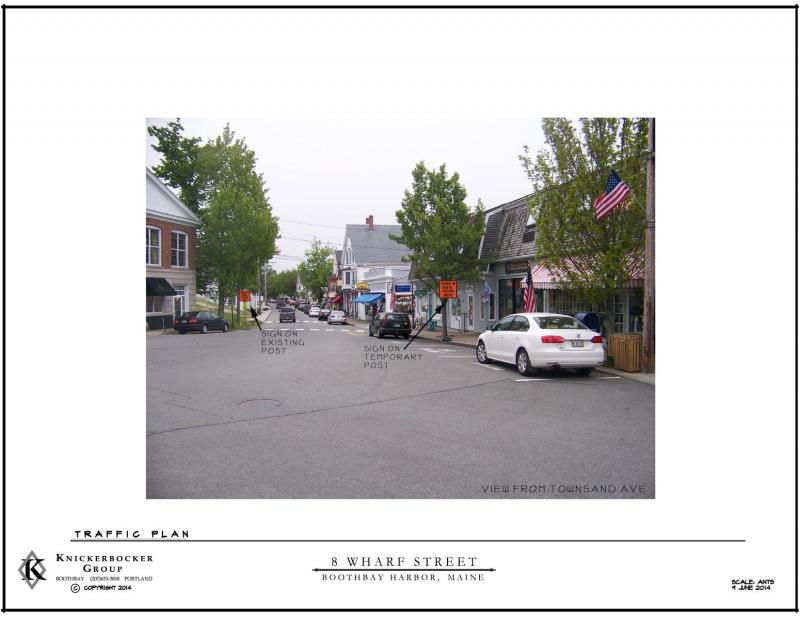Conceptual design of where traffic warning signs would be placed along Townsend Avenue. Courtesy of Adam Maltese of Knickerbocker Group.