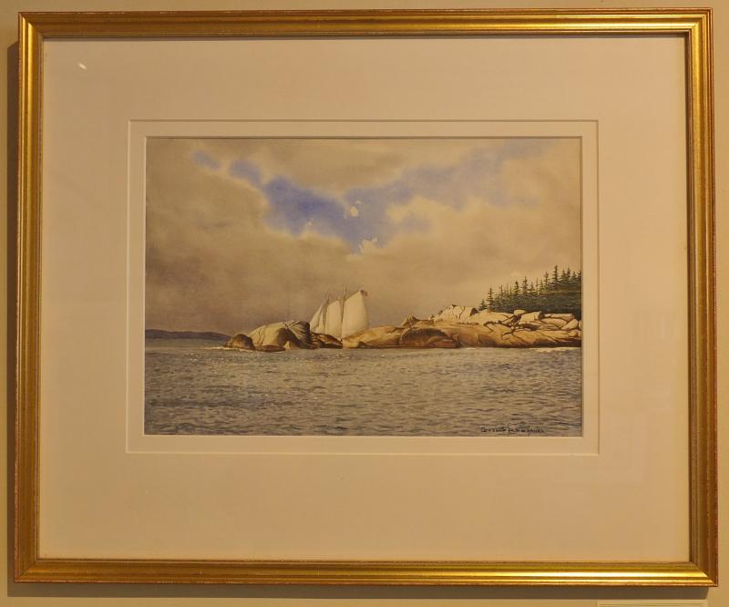 "Here She Comes," a watercolor by Consuelo Eames Hanks Consuelo Eames Hanks